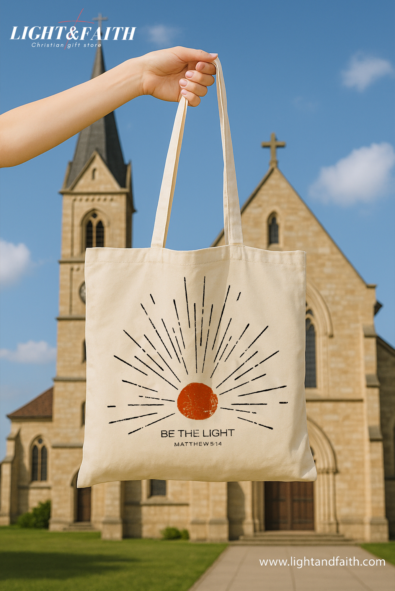 Christian Tote Bags – Jesus Canvas Tote, Church & Travel Bag, Beach Tote, Religious Gift, Christian Merch, Faith-Based Accessories TBLAF08